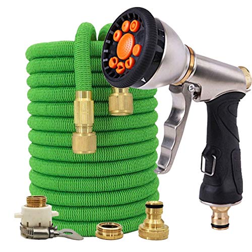 High Pressure Garden Watering Hose - 50ft Light Yellow Water Gun Hose for Car Wash, Outdoor Cleaning & Gardening Supplies | Durable & Flexible for Lawns, Plants & Vehicles