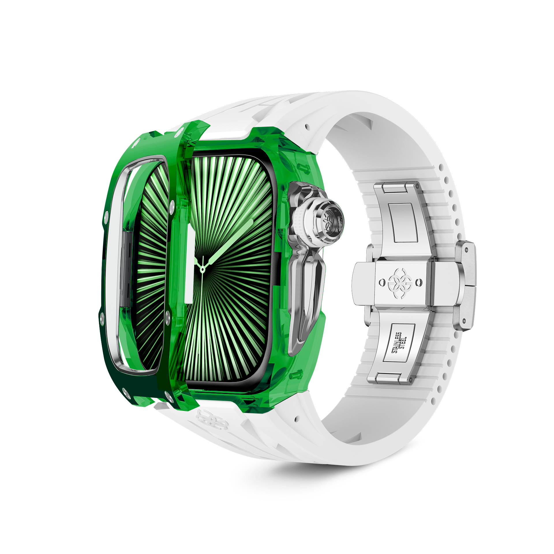 **RSTRIII46 Sapphire Green Protective Case for Apple Watch - Durable & Stylish Cover for Workouts, Outdoor Activities & Daily Use**