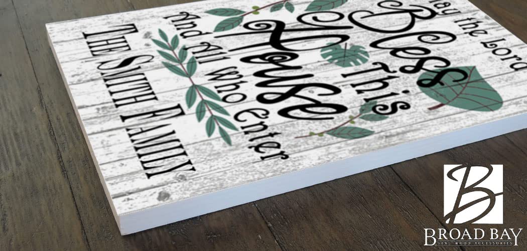 Custom 'Bless This House' Religious Wall Decor - Personalized Family Blessing Sign - May The Lord Bless This House & All Who Enter - Perfect for Christian Home, Church & Wedding Decor