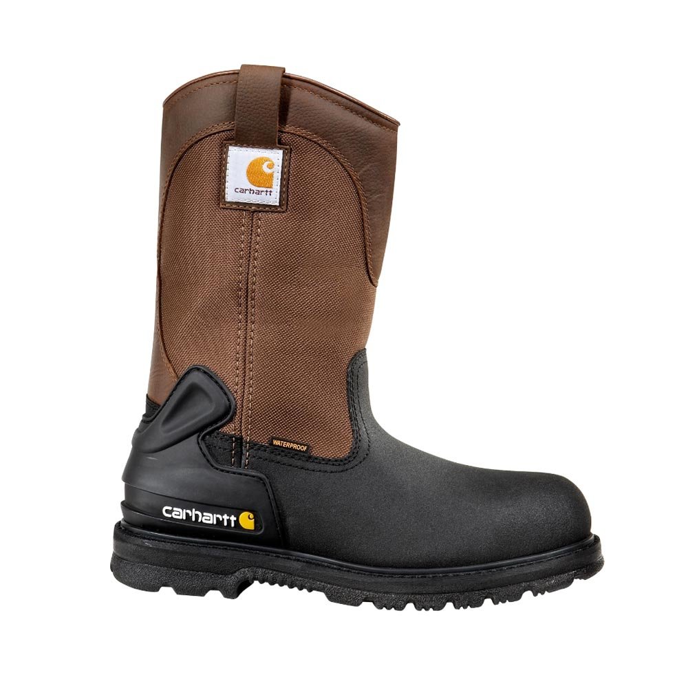 Carhartt Men's Heritage Waterproof Insulated 11-inch Steel Toe Wellington Work Boots CMP1259 - Durable Safety Boots for Construction, Farming & Outdoor Work
