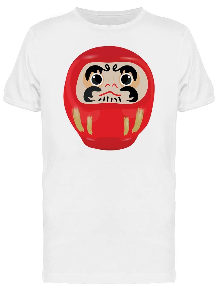 Japanese Red Daruma Doll T-Shirt for Men - Lucky Charm Motivational Tee for Good Fortune & Success | Casual Wear, Gifts, Japanese Culture Enthusiasts