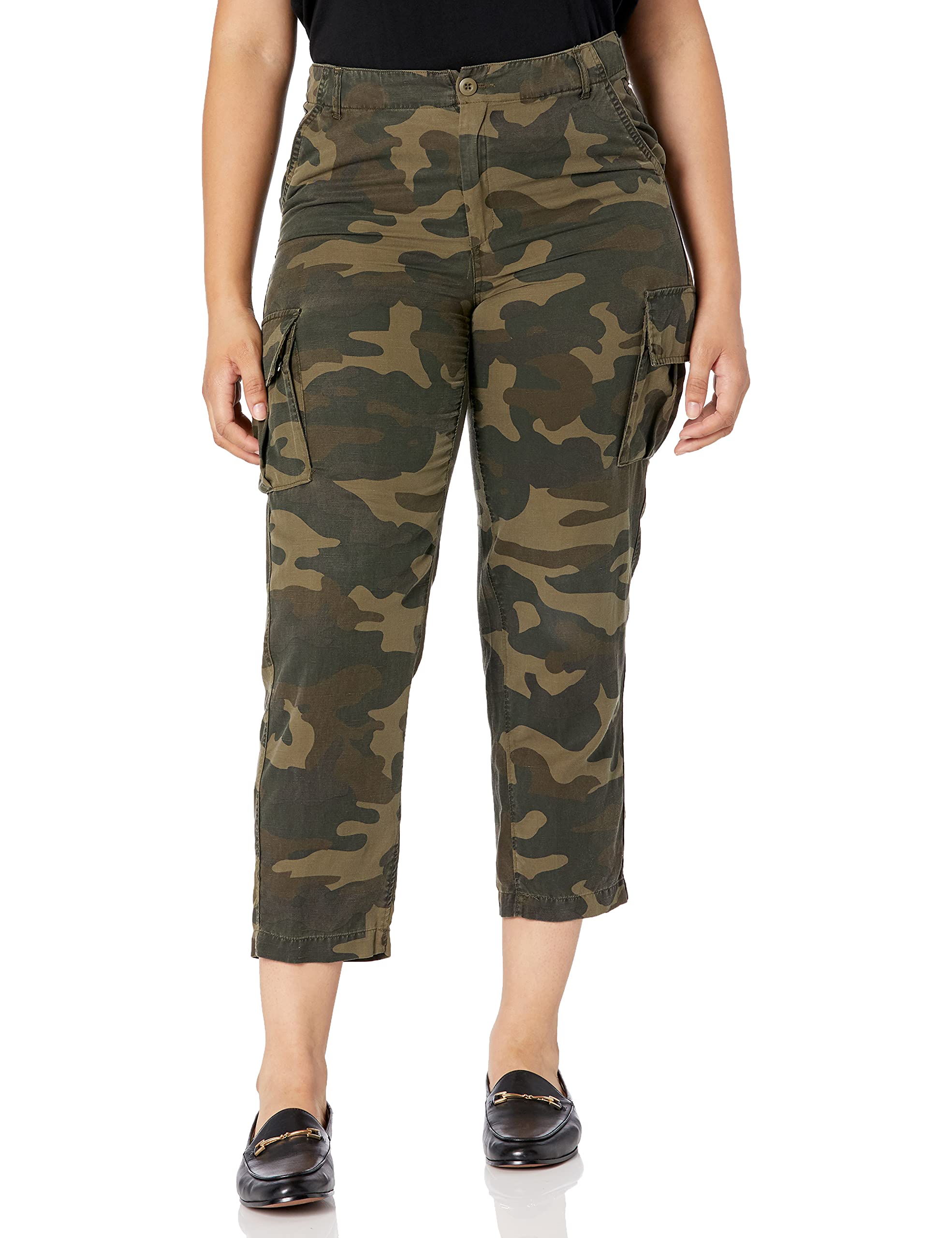 BLANKNYC Women's Tencel Cropped Straight Leg Cargo Pants | Comfortable & Stylish Casual Pants for Women | Perfect for Streetwear, Work & Everyday Outfits