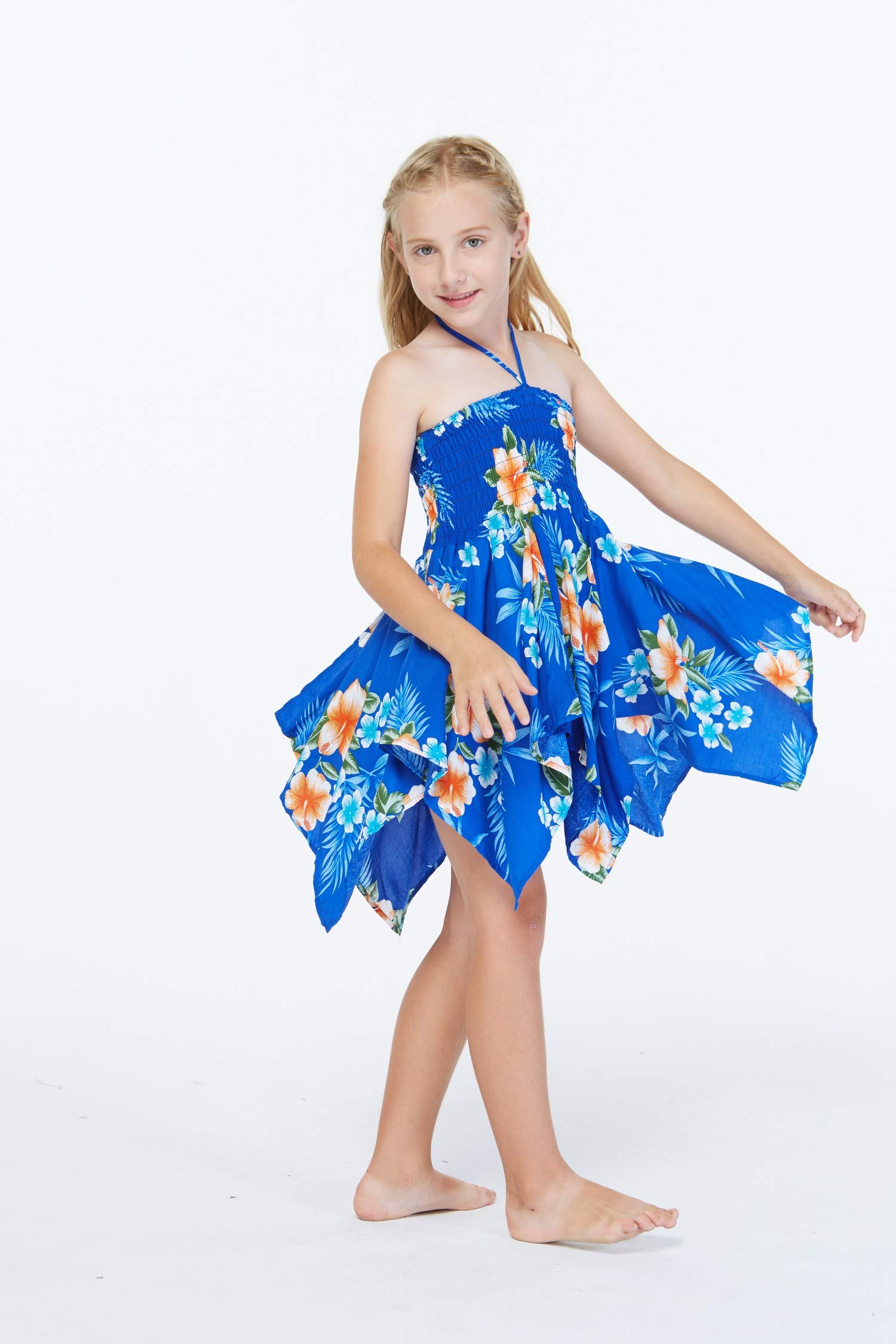 Hawaiian Luau Matching Outfits for Siblings - Boy & Girl Floral Hibiscus Print Summer Beach Party Costumes | Perfect for Family Vacations, Tropical Themed Parties, and Photo Shoots