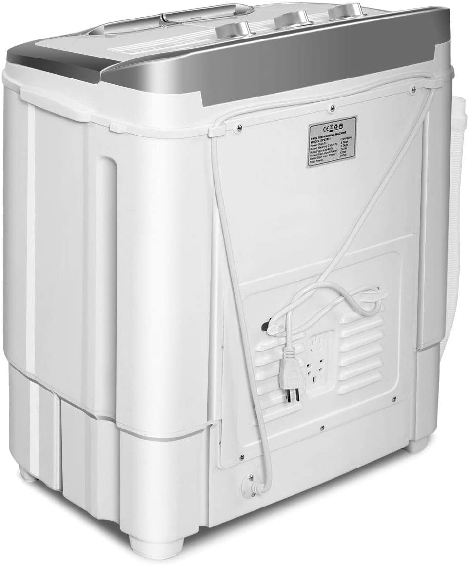 FUTADA Washing Machine - Compact Laundry Machine for Small Spaces, Gray | Portable Washer for Apartments, RVs & Dorm Rooms