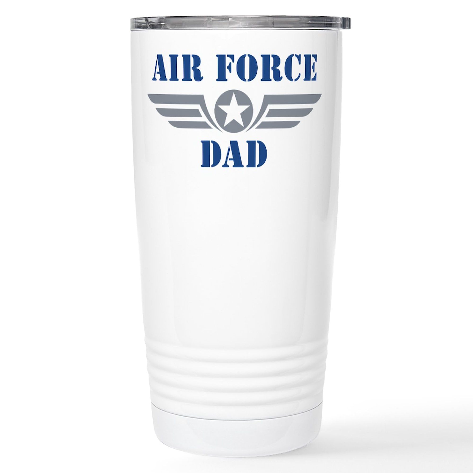 Air Force Dad Stainless Steel Travel Mug 20 oz - Insulated Coffee Tumbler with Lid - Perfect for Military Gifts, Office Use & Outdoor Activities