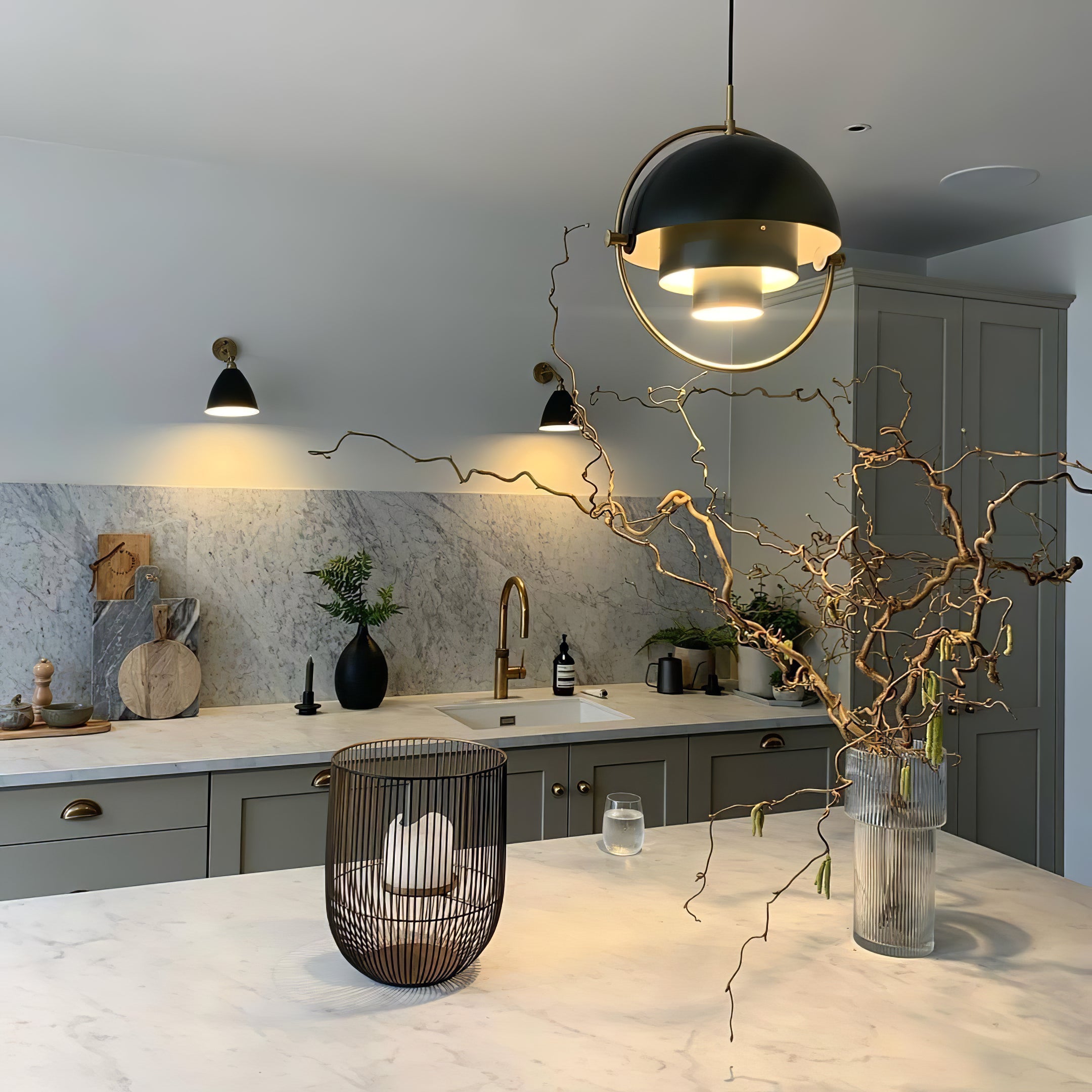 Modern Multi Lite Pendant Light - Adjustable LED Hanging Fixture for Kitchen Island, Dining Room & Bedroom Lighting