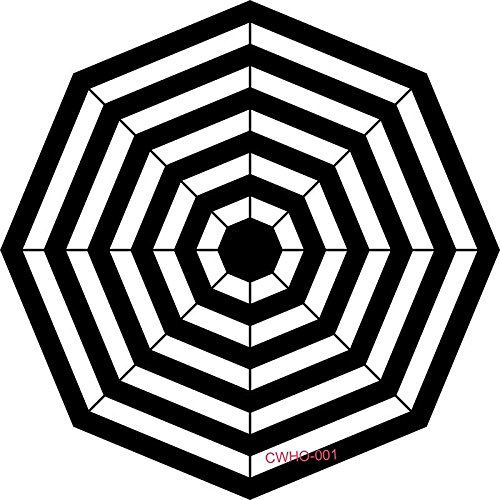 Comfort House Laser Wall Art - Modern Geometric Octagon Wall Decor in Black and White | Perfect for Living Room, Bedroom & Office Decor