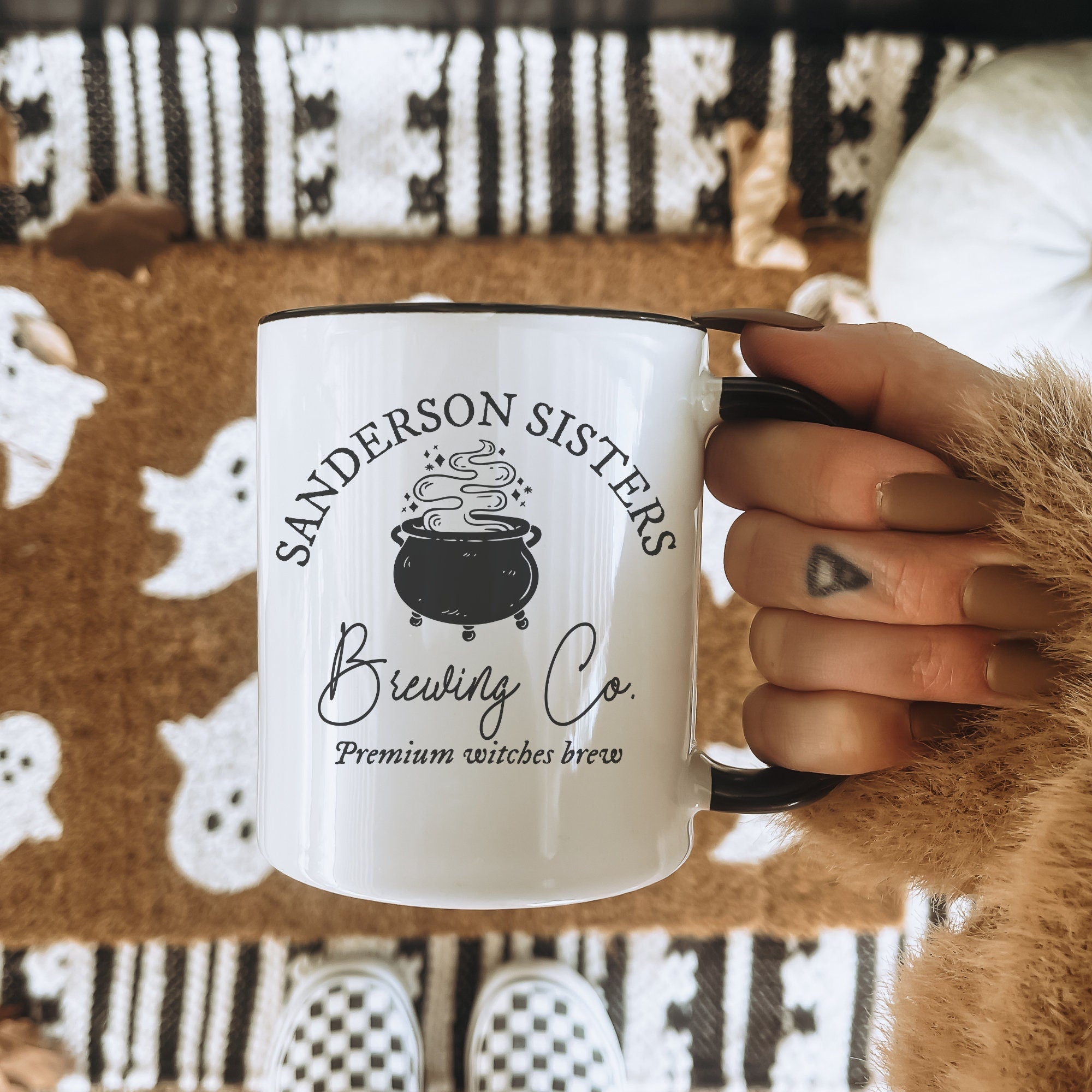 Hocus Pocus Coffee Mug - Halloween Witch Themed Cup with Sanderson Sisters Design - Perfect for Halloween Decor, Witch Lover Gifts & Salem Witch Museum Souvenirs