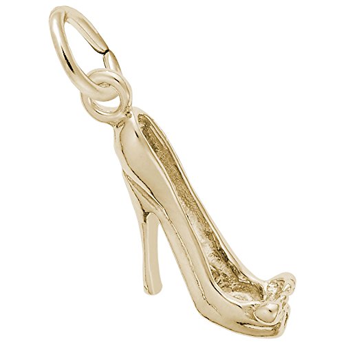 Rembrandt High Heel Shoe Charm Pendant - 14K Gold or Sterling Silver Jewelry for Bracelets & Necklaces - Perfect Gift for Women, Shoe Lovers & Fashion Enthusiasts