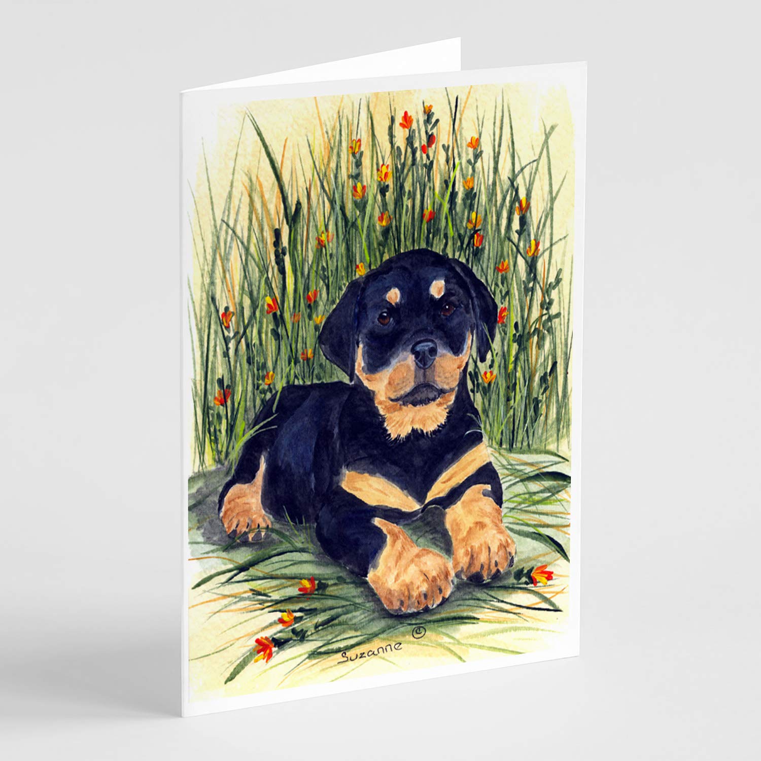 Rottweiler Greeting Cards and Envelopes Set - Pack of 8 Blank A7 Size (5x7) Note Cards with Whimsical Dog Design | Perfect for Birthdays, Thank You Notes & Pet Lover Gifts