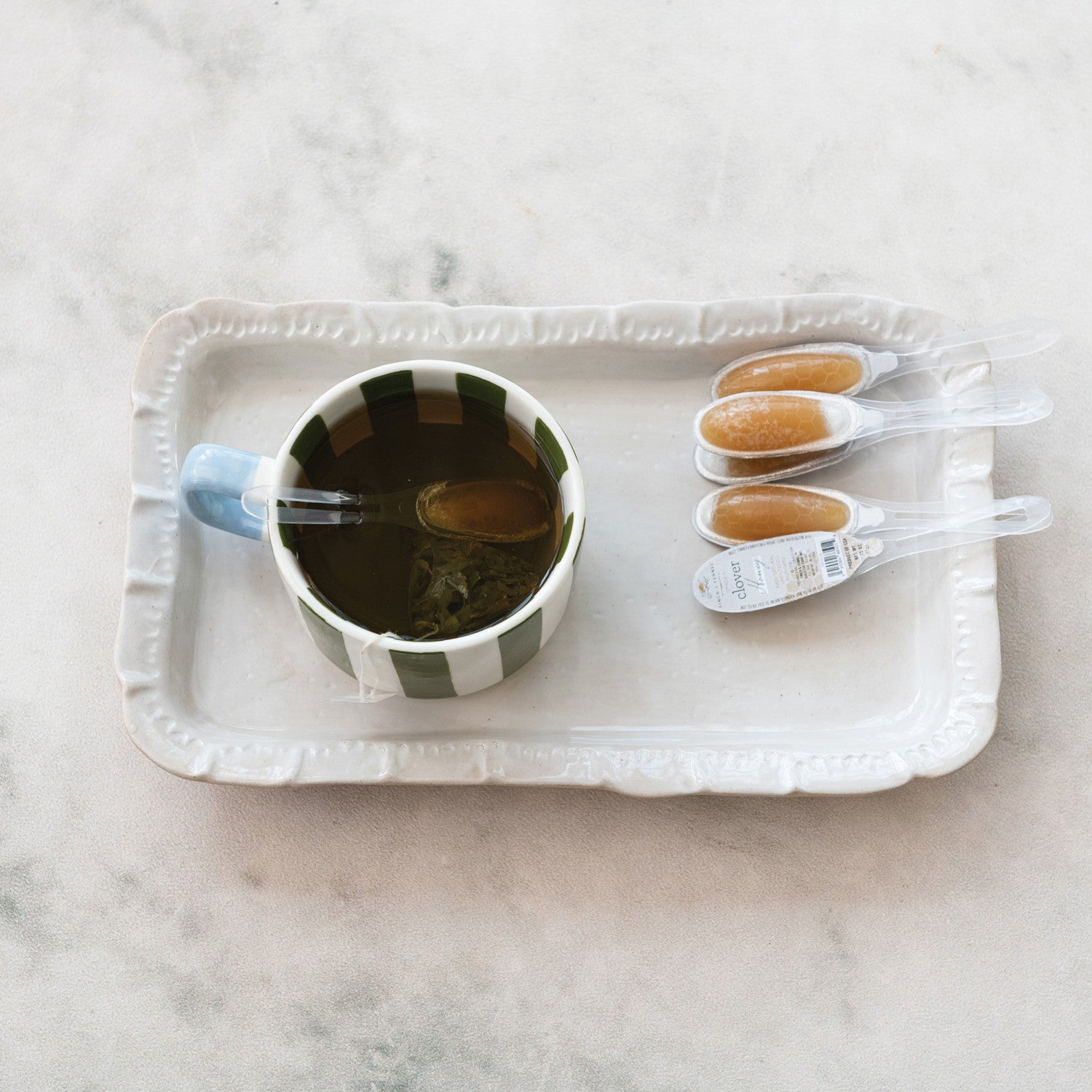 Premium Grade A Unfiltered Clover Honey in Single-Use Spoons - 100% Pure Natural Sweetener for Tea, Coffee, Yogurt & On-the-Go Snacks
