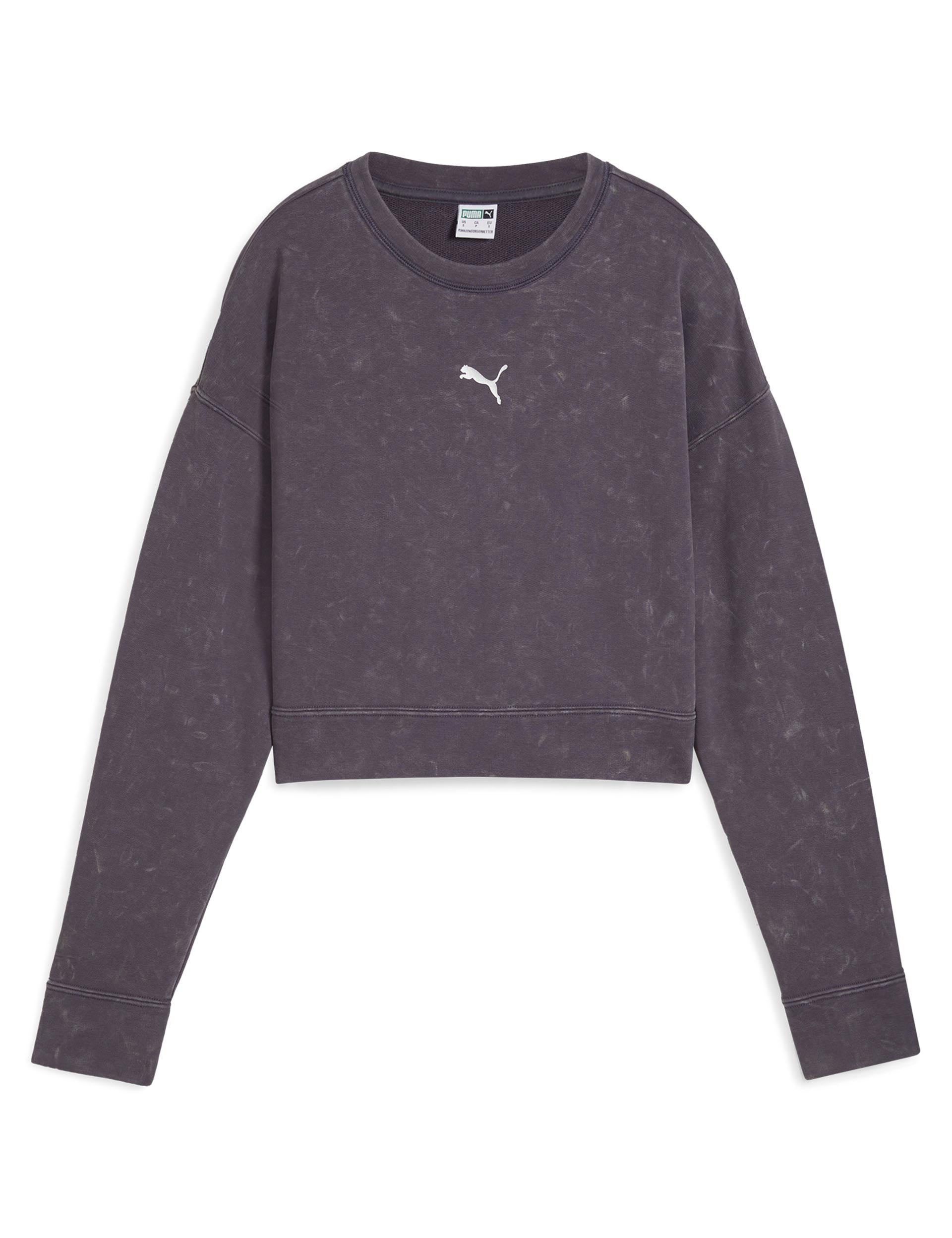 DARE TO Relaxed Washed Crew Neck Sweatshirt - Galactic Grey | Comfortable Casual Pullover for Men & Women | Perfect for Lounge Wear, Street Style & Everyday Outfits