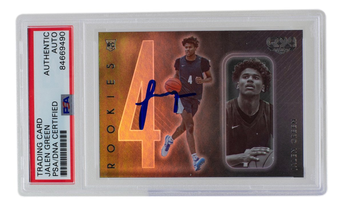 Jalen Green Autographed 2021 Panini Chronicles Gala Rookie Card #184 PSA/DNA Certified - Houston Rockets Memorabilia for Sports Collectors & NBA Fans