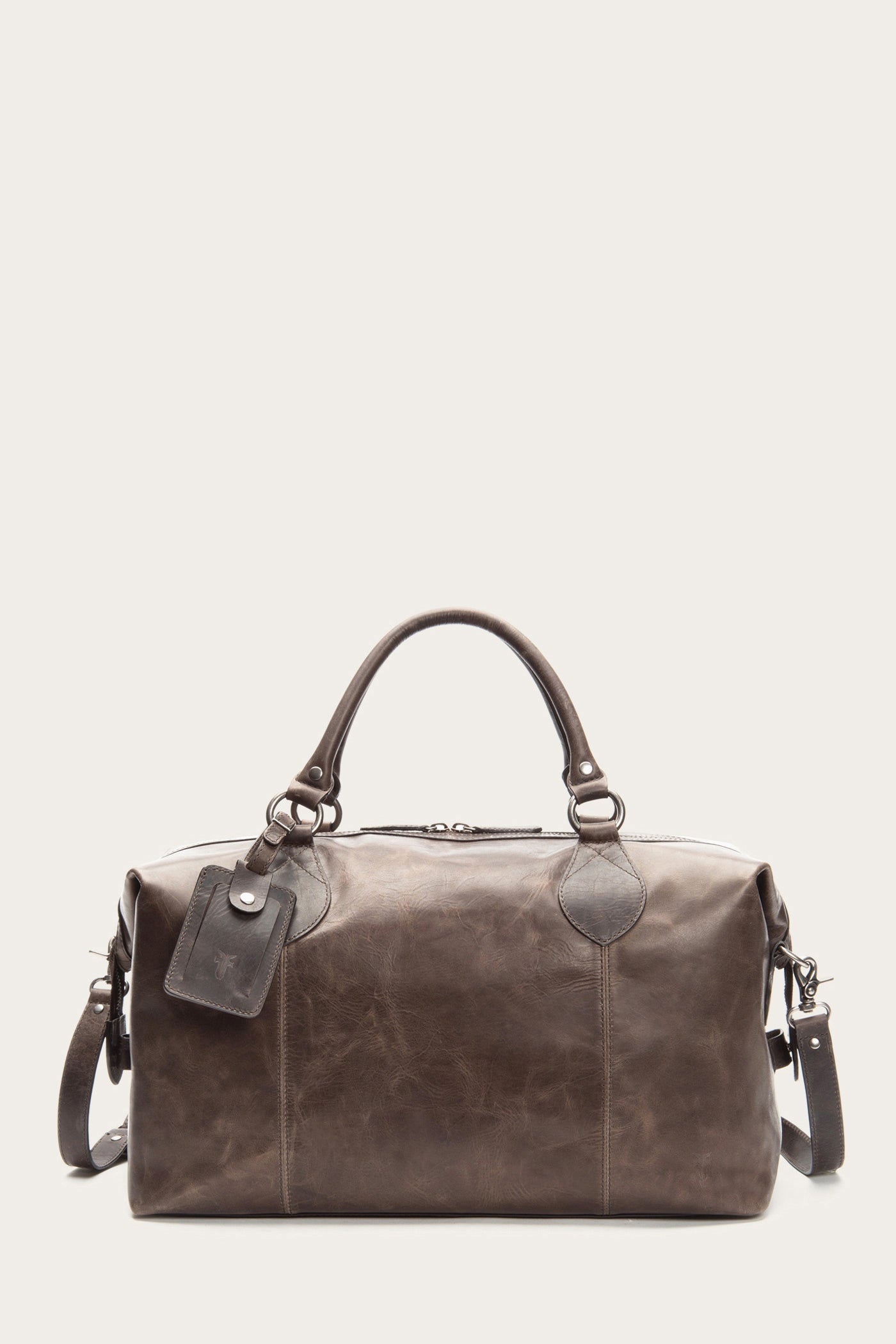 Logan Overnight Slate - Premium Leather Laptop Briefcase for Business Professionals | Perfect for Work, Travel & Office Commute