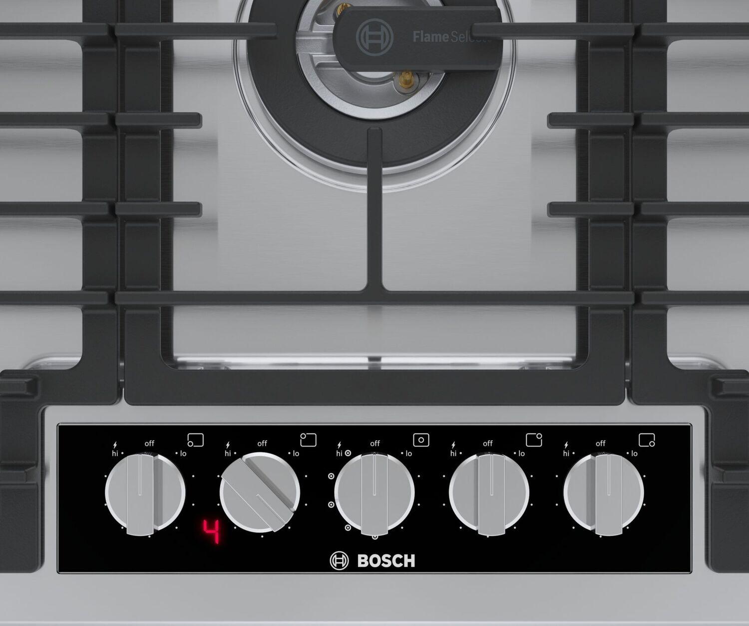 Bosch NGMP659UC 36-Inch Benchmark® Gas Cooktop - Stainless Steel Professional Range for Home Kitchen | Perfect for Cooking, Baking & Entertaining