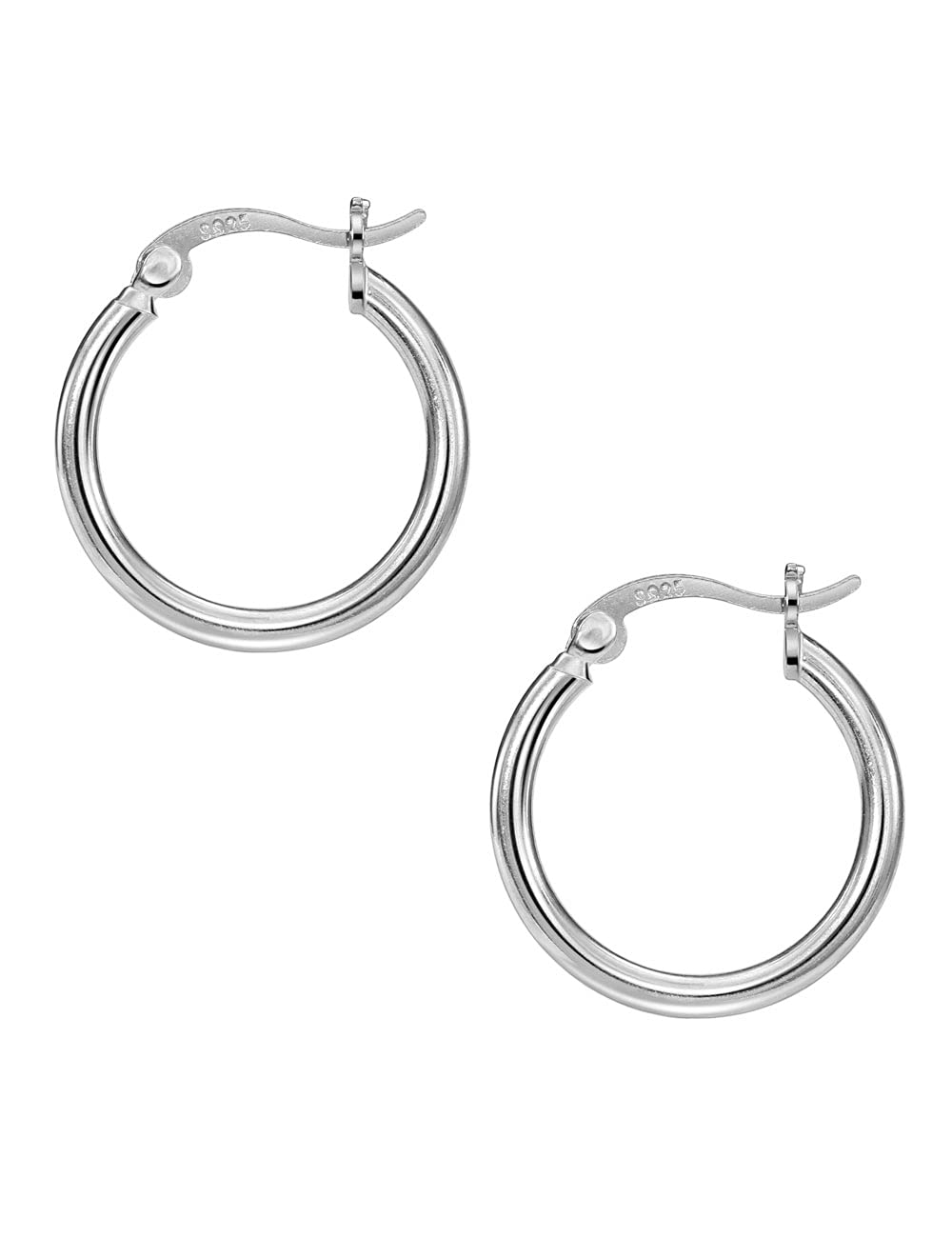 Michooyel S925 Sterling Silver Hoop Earrings - Minimalist Huggie Earrings for Men & Women, 16/18/20mm - Perfect for Everyday Wear, Gifts & Special Occasions