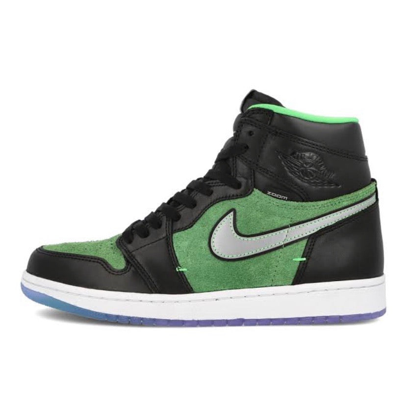 Air Jordan 1 High Zoom Air Rage Green Black Basketball Shoes - Stylish Sneakers for Men's Streetwear & Sports Performance