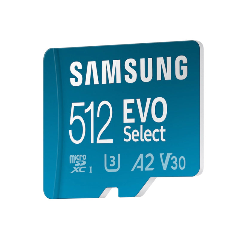 Samsung 512GB EVO Select microSDXC Memory Card - High Speed Storage for Smartphones, Tablets, Drones & Action Cameras