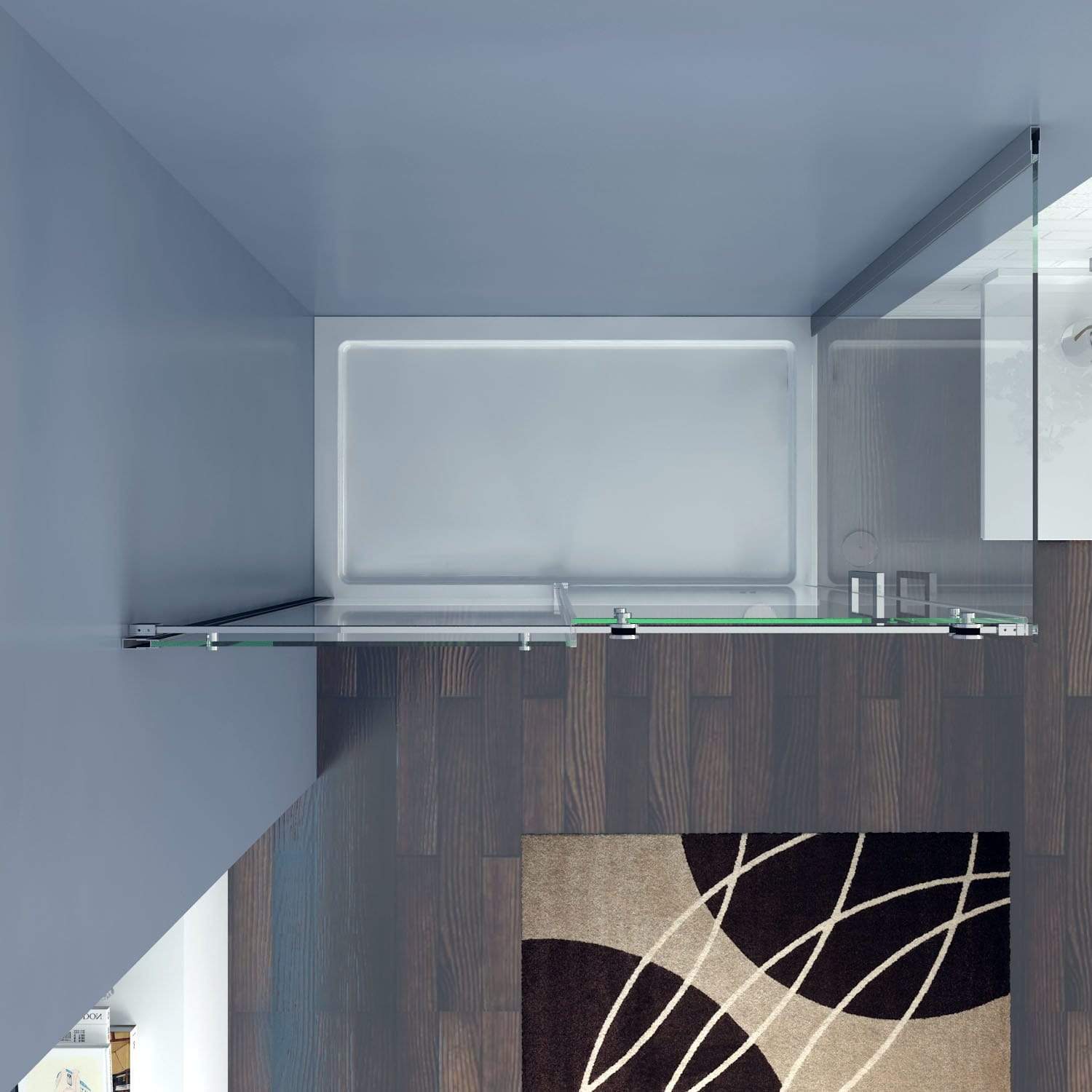 Frameless Sliding Shower Screen - Elegant Luxury Bathroom Glass Enclosure for Modern Homes & Spa-Like Showers
