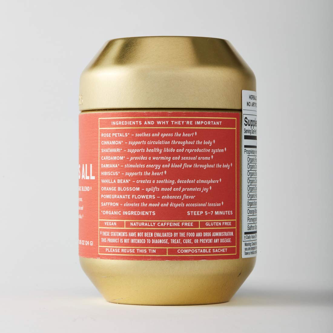 House of Waris Botanicals Love Conquers All Herbal Tea - Gluten Free, Vegan, Organic Herbal Blend for Relaxation & Wellness | Perfect for Stress Relief, Meditation & Evening Rituals