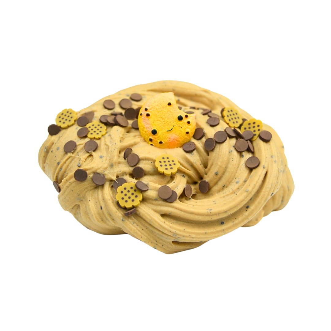 Scented Cookie Dough Ice Cream Slime - 4oz Handmade Sensory Play Slime for Stress Relief & Fun by Hippocampe Slimes | Perfect for Kids Play, DIY Crafts & Relaxation Therapy
