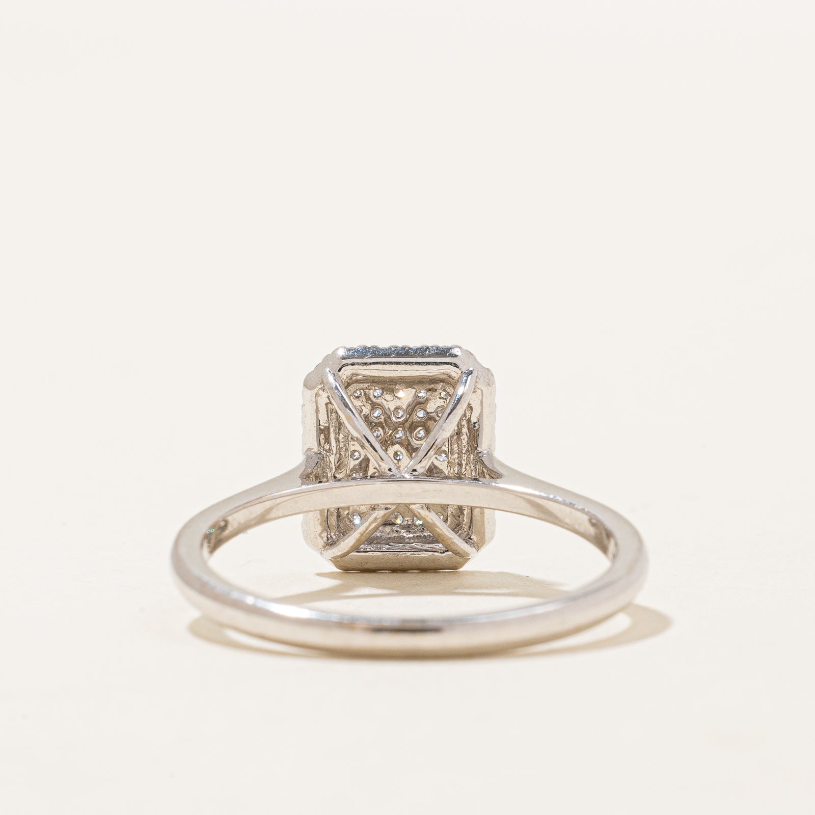 0.40ctw Diamond Grid Ring for Women - Size 7.25 | Elegant Stackable Wedding Band, Anniversary Gift | Perfect for Everyday Wear & Special Occasions