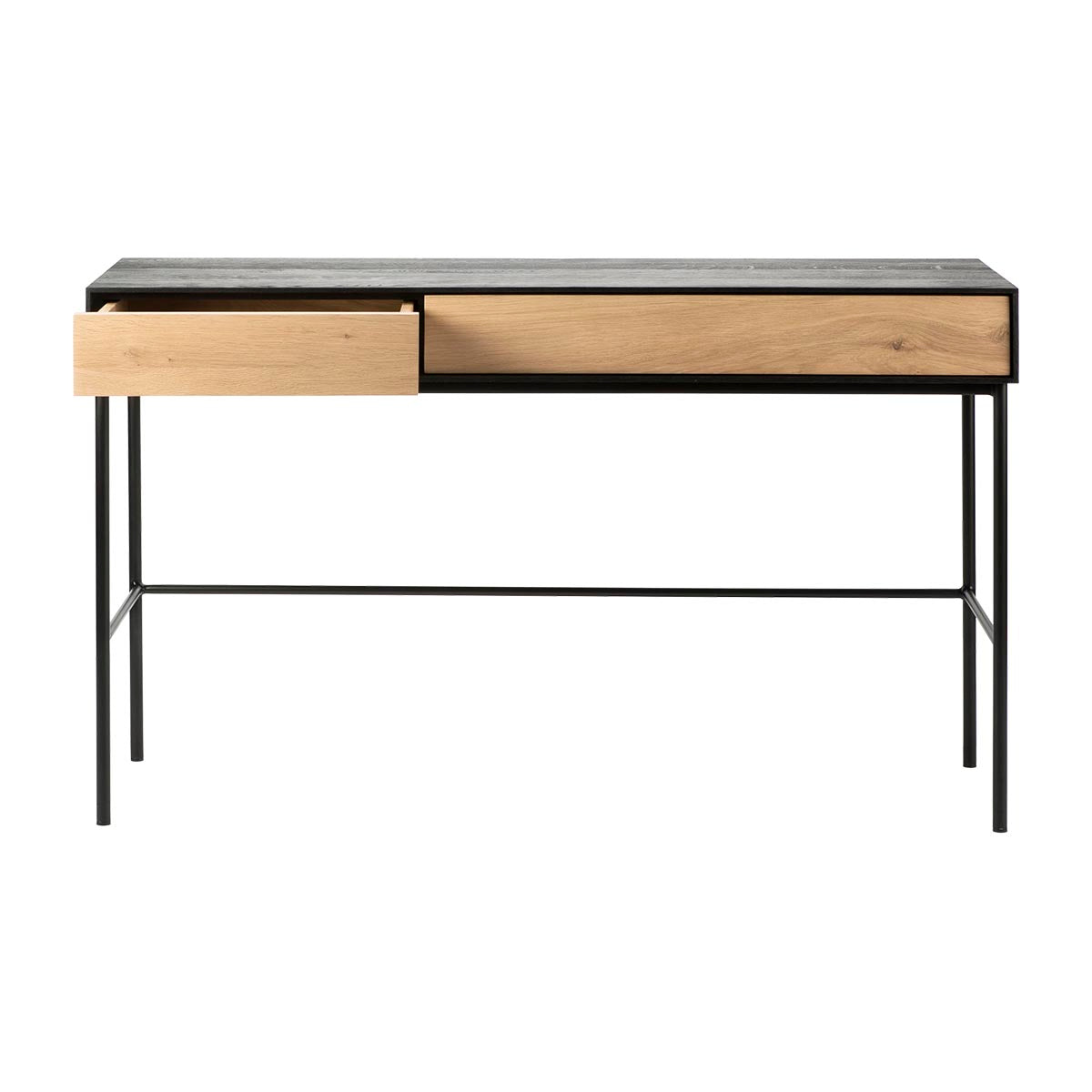 Ethnicraft Blackbird Desk - Modern Solid Wood Writing Desk for Home Office, Study & Workspace - Stylish & Durable Scandinavian Design