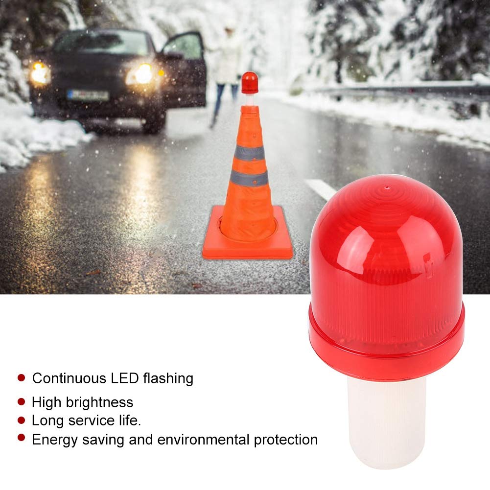 Dioche LED Warning Light for Traffic Cones - Flashing Strobe Beacon Safety Light for Collapsible Cones, Cars, Emergency Vehicles | Perfect for Road Work, Parking, Camping & Emergency Situations