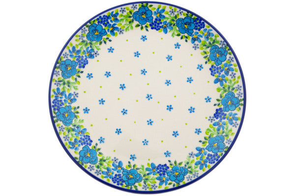 10-Piece Blue Kissed Petals Dinner Plate Set - Elegant Floral Design for Dining, Entertaining & Special Occasions
