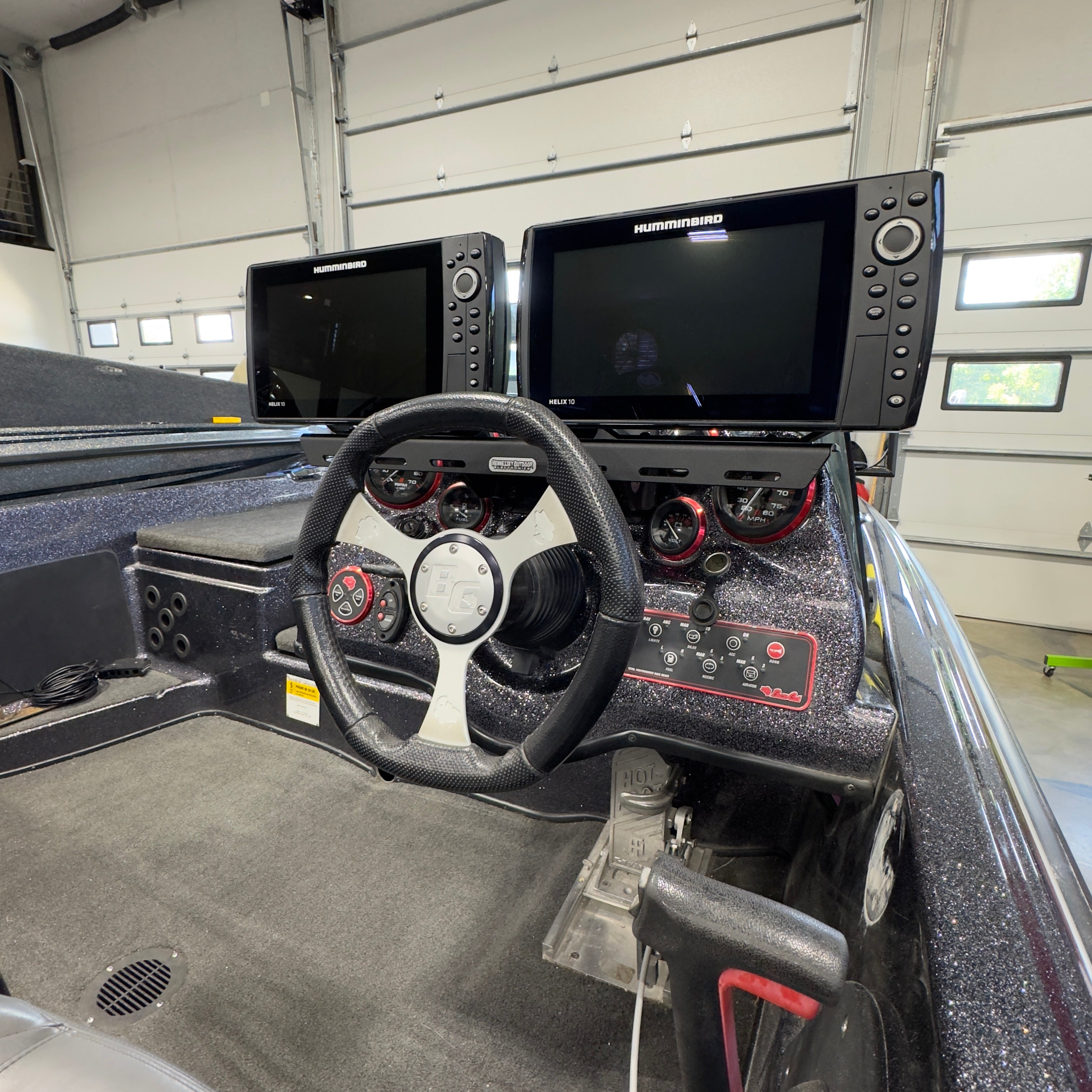 H.O.E. Dual Console Mount System for BassCat Puma STS - Heavy Duty Boat Accessories for Fishing & Marine Navigation