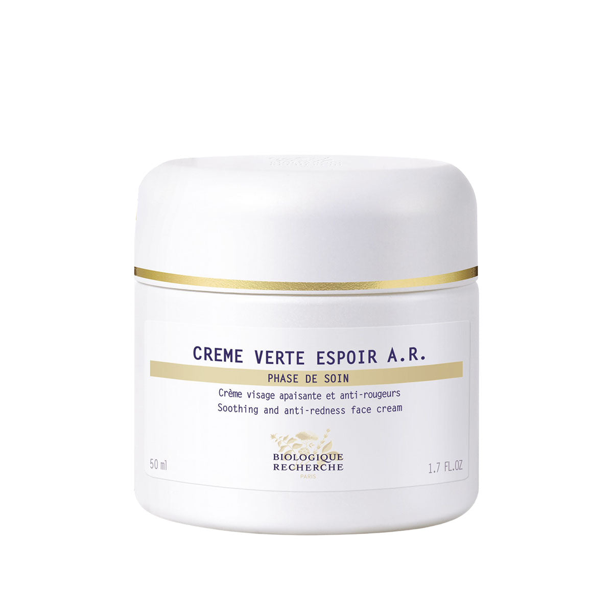 Espoir A.R. Soothing Anti-Redness Face Cream - 50ml/1.7 fl oz | Calming Green Cream for Sensitive Skin & Rosacea Relief | Daily Moisturizer for Redness Reduction & Skin Repair