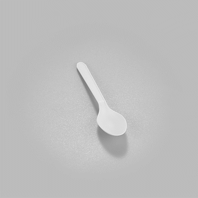 Eco-Friendly White CPLA Plastic Dessert Spoons - Heat Resistant, Compostable, 100-Pack | Perfect for Parties, Picnics & Restaurants