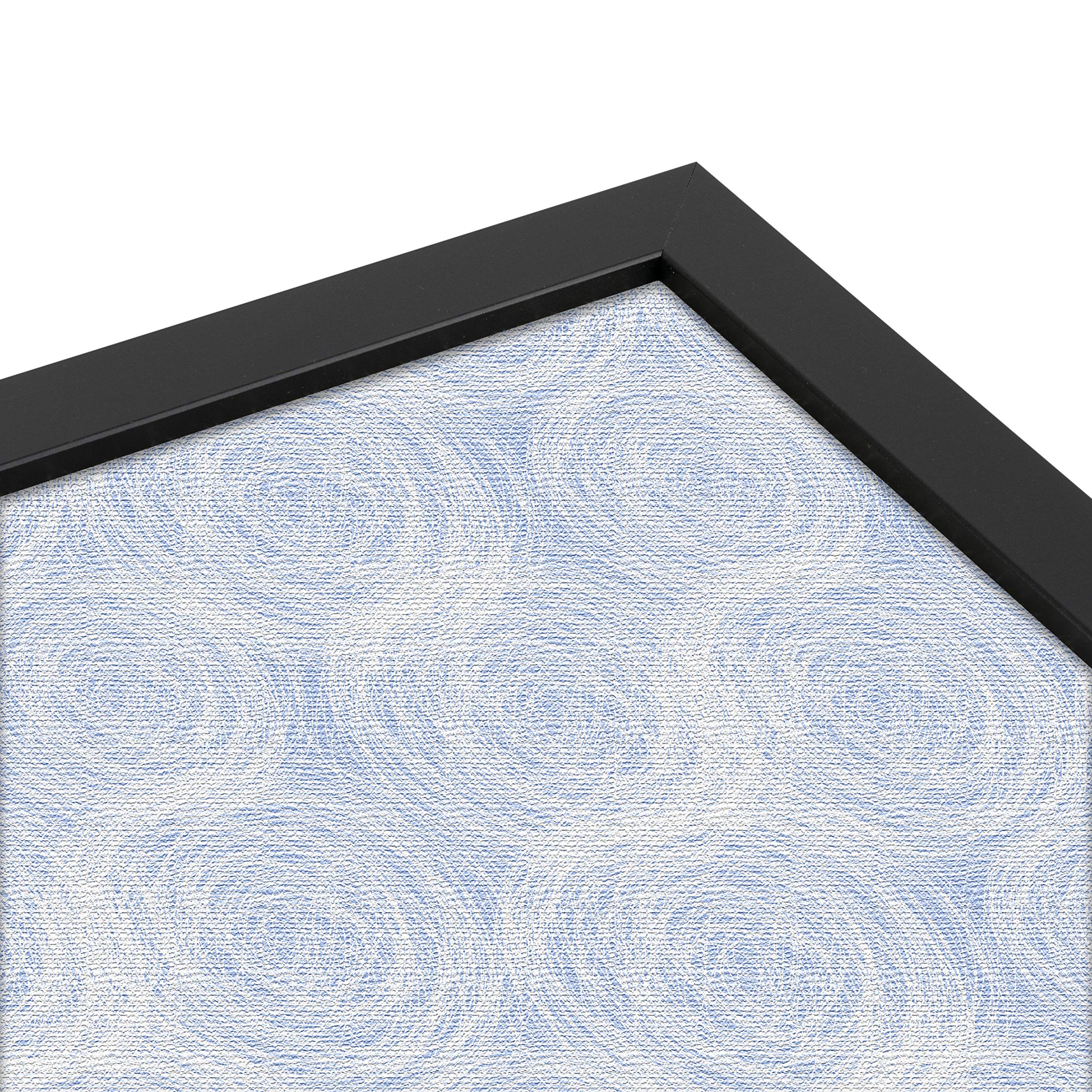Custom 22x22 Inch Cork Bulletin Board Circle - Fabric Style Canvas Finish, Framed in Satin Black - Perfect for Home Office, Classroom, or Creative Studio Decor (PinPix-1927)