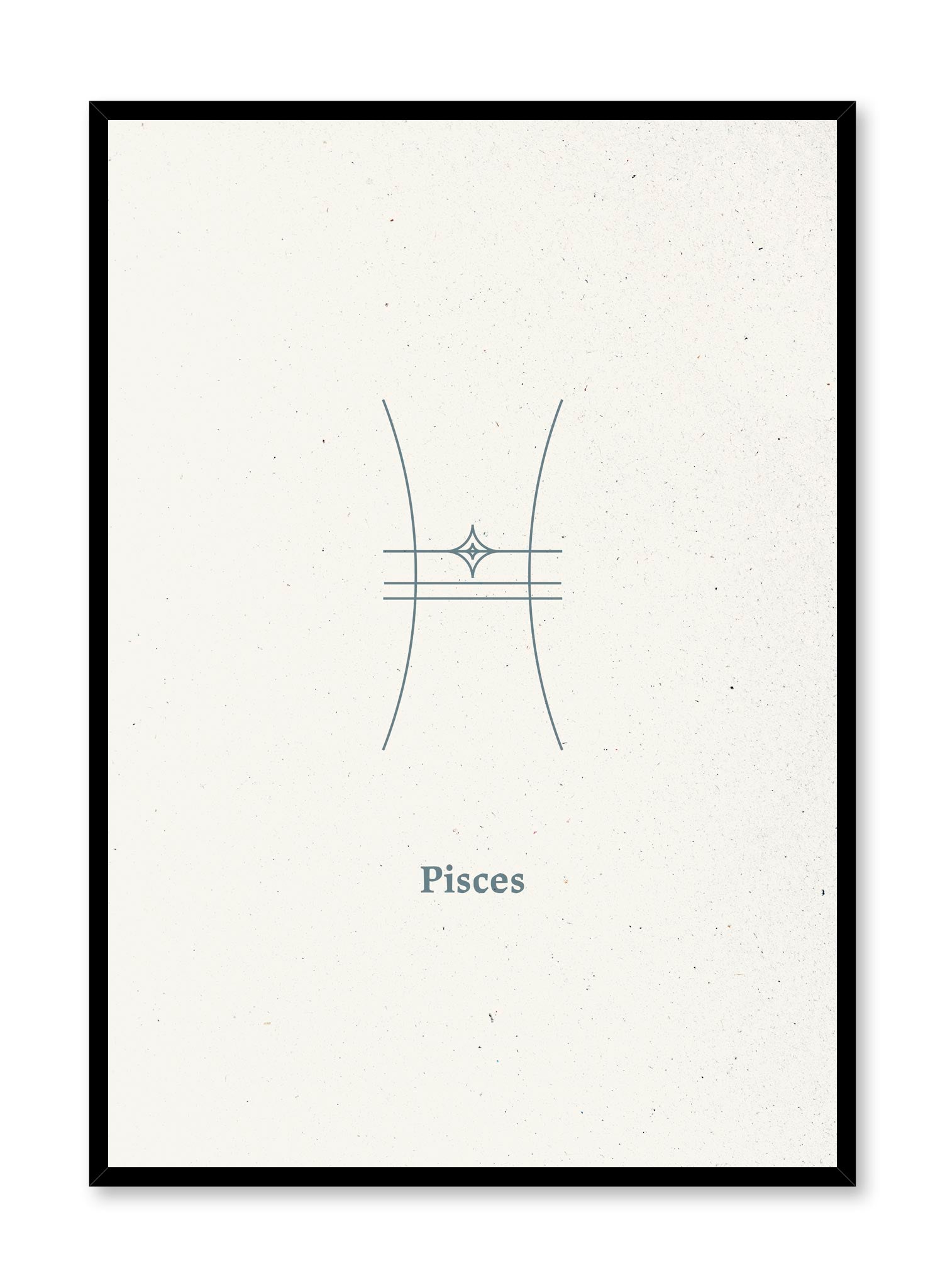 Minimal Pisces Zodiac Poster - Elegant Astrology Wall Art for Home, Office & Bedroom Decor - Perfect Gift for Horoscope & Astronomy Lovers