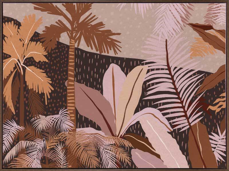 Dark Tropics Canvas Art Print - Tropical Landscape Wall Decor for Living Room, Bedroom & Office - Perfect for Home & Office Decoration