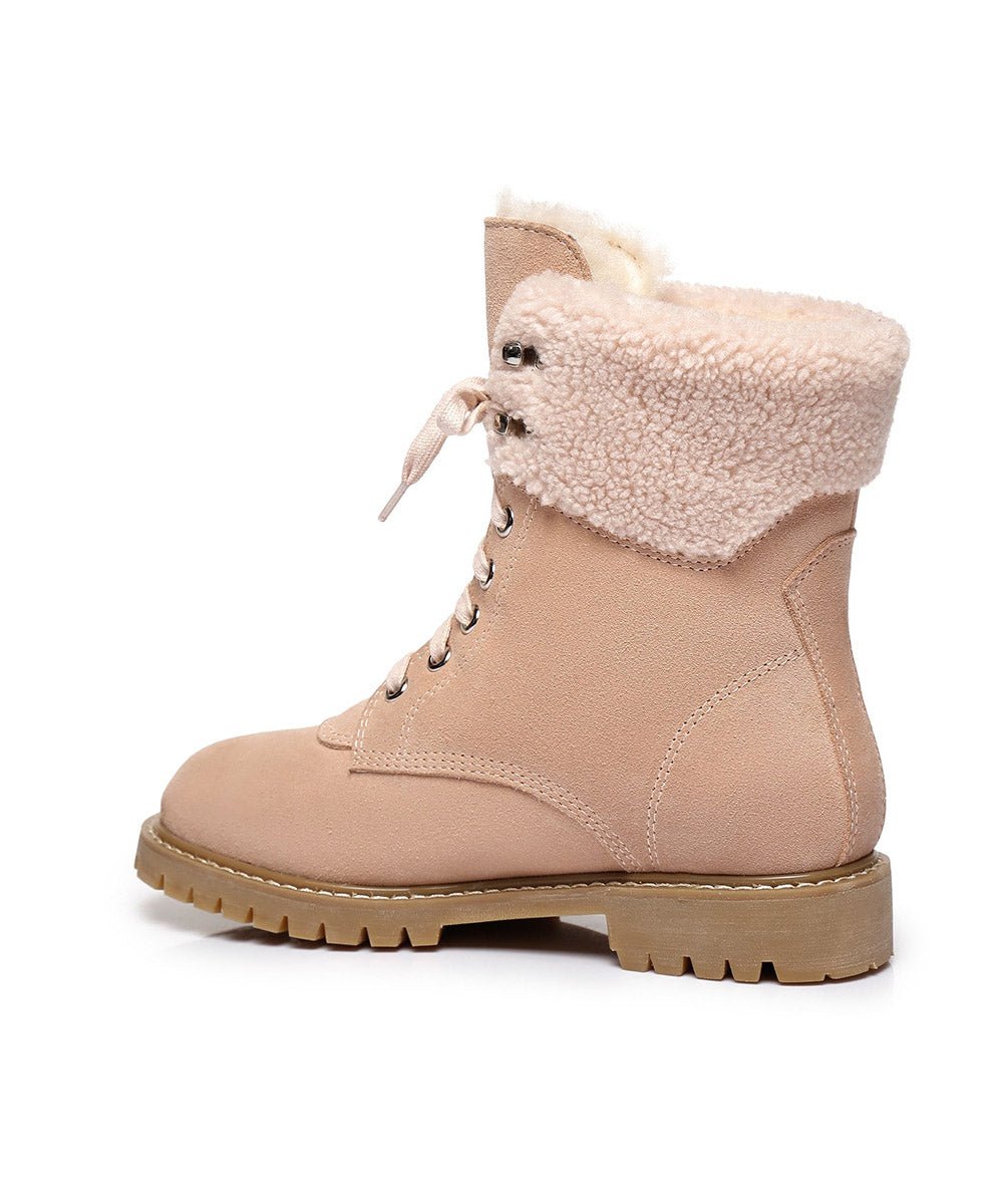 Women's UGG Mimi Lace Boots - Cozy Winter Shearling Lined Snow Boots for Women | Waterproof & Comfortable | Perfect for Snowy Days, Outdoor Activities & Casual Wear