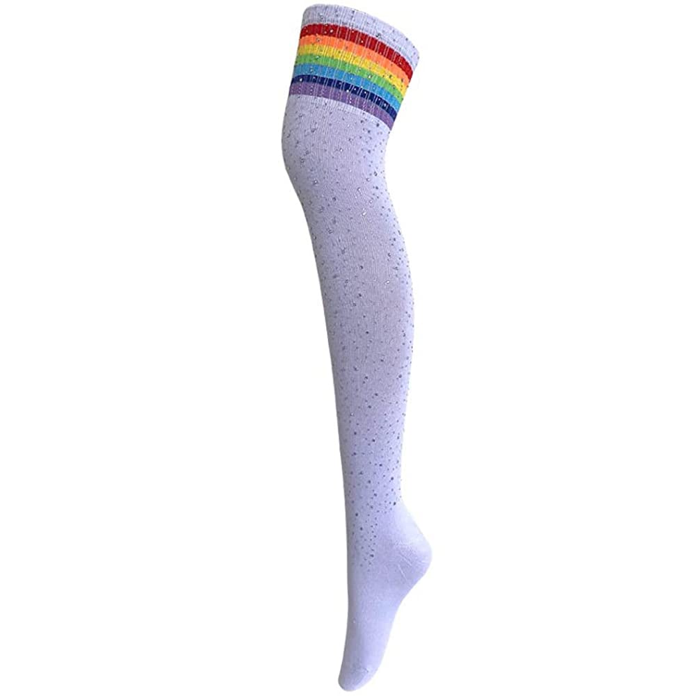 Sexy Sparkle Rhinestone Over Knee High Socks for Women - Long Party Stockings & Casual Wear - Perfect for Night Out, Cosplay, and Fashion Accessories