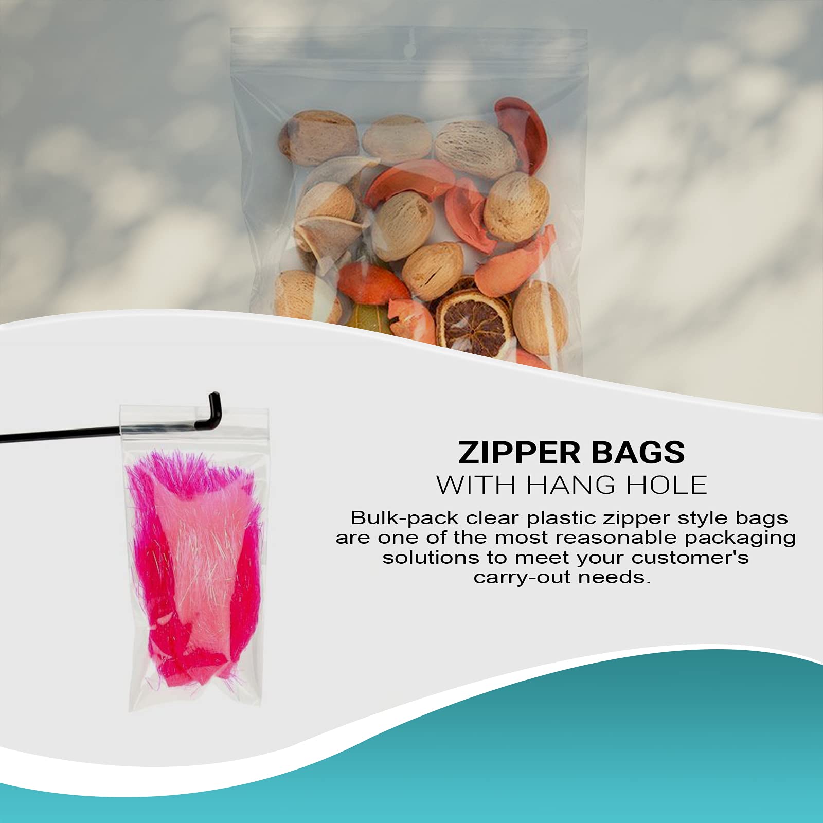 1000 Pack 2x3 Inch Clear Reclosable Zipper Bags with Hanging Holes | 2 Mil Resealable Plastic Storage Bags for Pills, Jewelry & Small Items | Durable Polyethylene Snack Bags for Organizing, Crafting & Retail Packaging