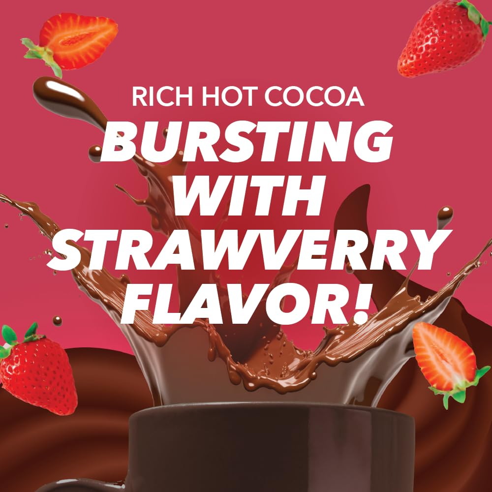 Charleston Chew Strawberry Flavored Hot Chocolate Pods - 72 Count (6 Packs of 12) | K-Cup 2.0 Brewer Compatible | Nostalgic Candy-Inspired Cocoa Mix | Perfect for Winter Warmth, Office Breaks & Cozy Nights