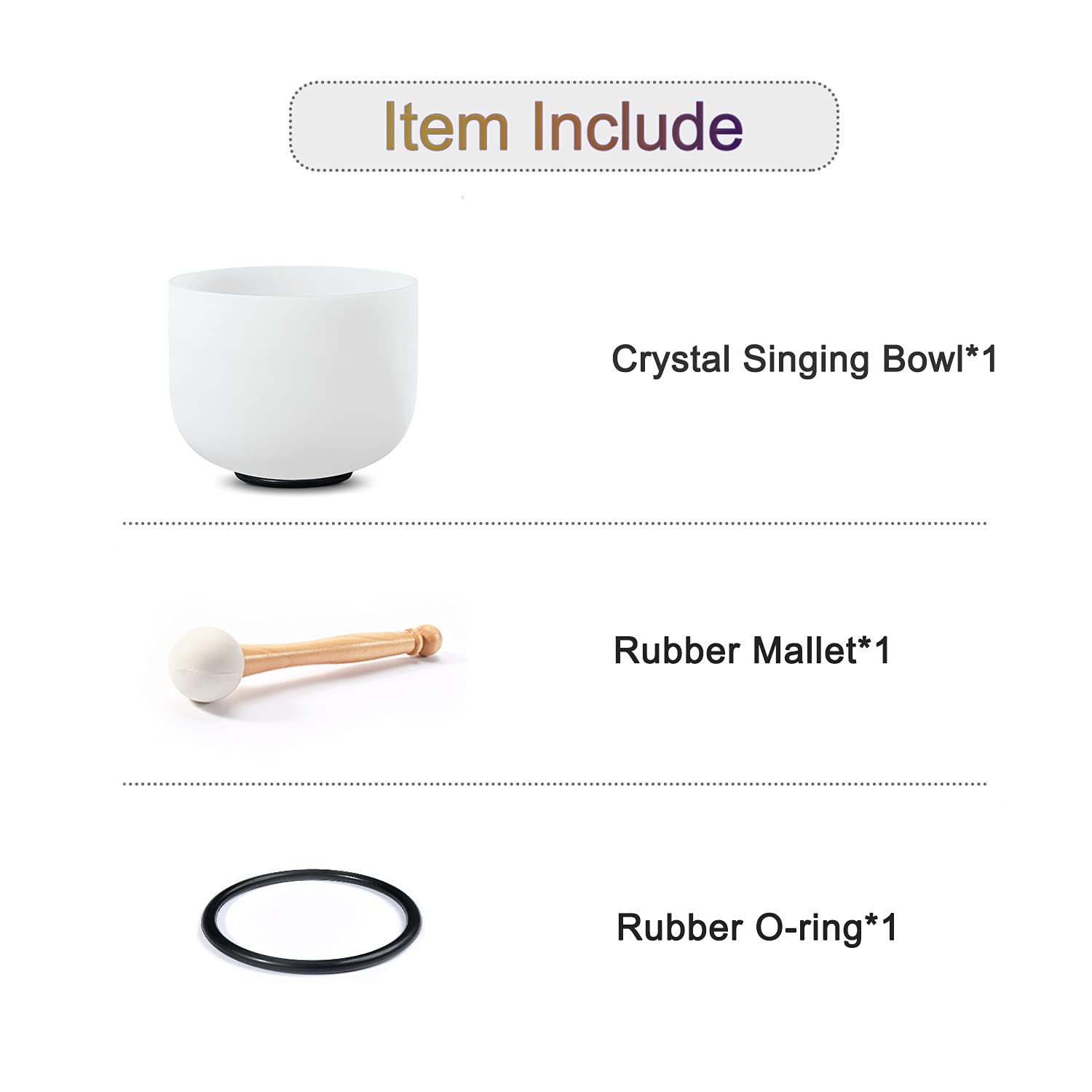 12 Inch B Note Crown Chakra Frosted Quartz Crystal Singing Bowl - Meditation, Yoga & Sound Healing Therapy for Chakra Balancing & Relaxation