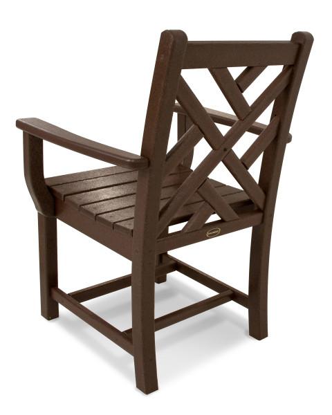 Polywood Chippendale Dining Arm Chair - Classic Outdoor/Indoor Patio Furniture - Perfect for Dining Room, Garden, and Backyard Relaxation