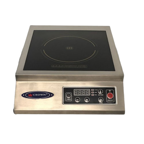 Crown I5 Commercial Induction Cooktop - 3500W High Power, Fast Heating, Energy Efficient for Restaurants & Catering - Perfect for Wok Cooking, Frying & Boiling in Professional Kitchens