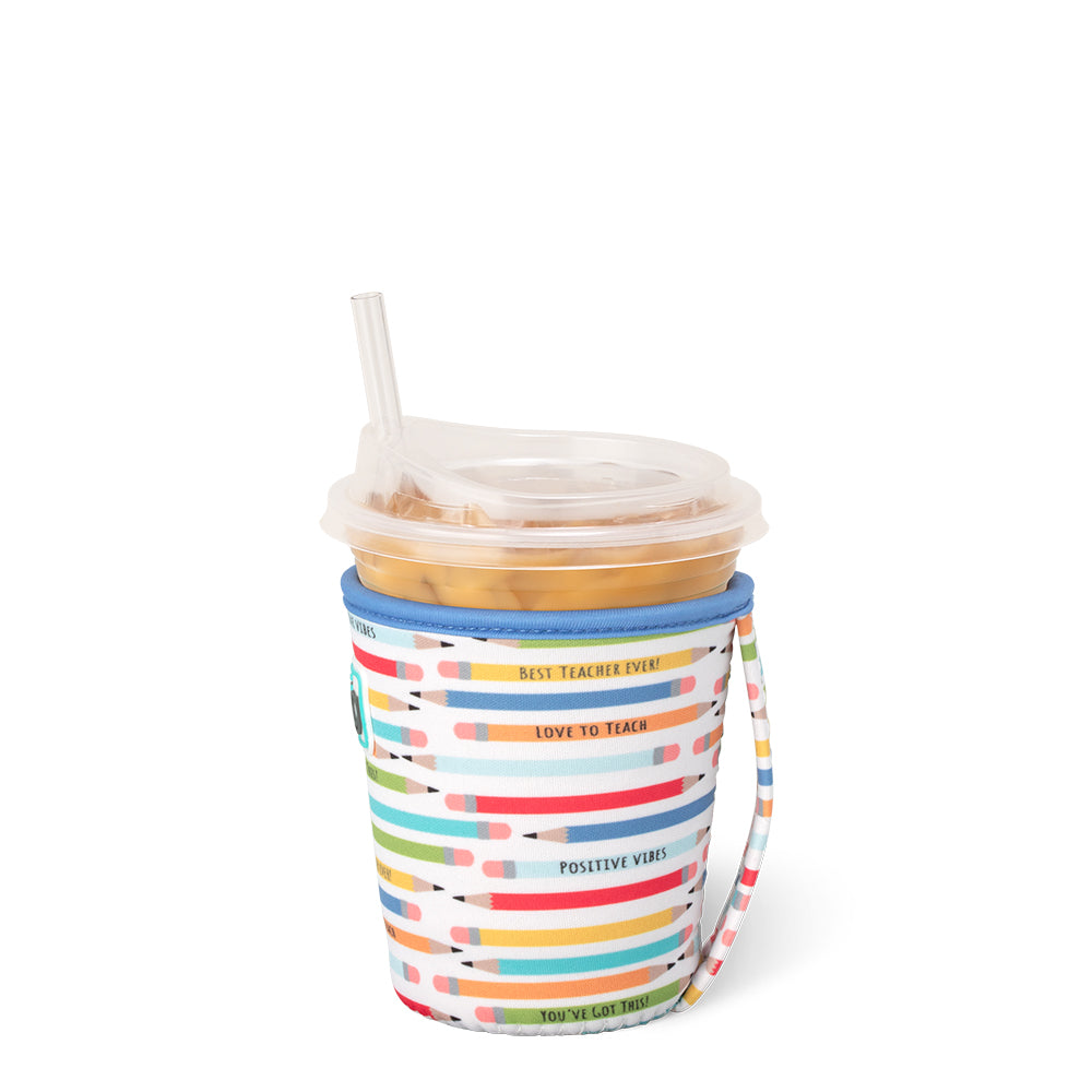 Teacher Life Small Iced Cup Coolie - Insulated Coffee Tumbler for Teachers - Perfect for Classroom, Office & Summer Drinks