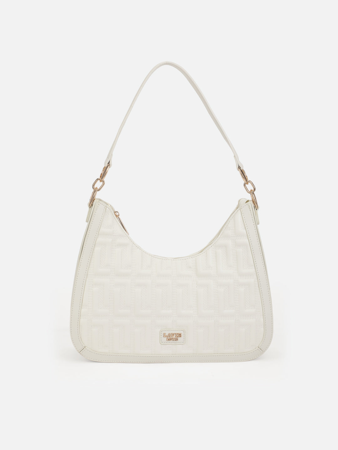 Lavie Luxe Hailey Large Hobo Bag - Stylish Black Leather Shoulder Tote for Women | Perfect for Work, Travel & Everyday Use