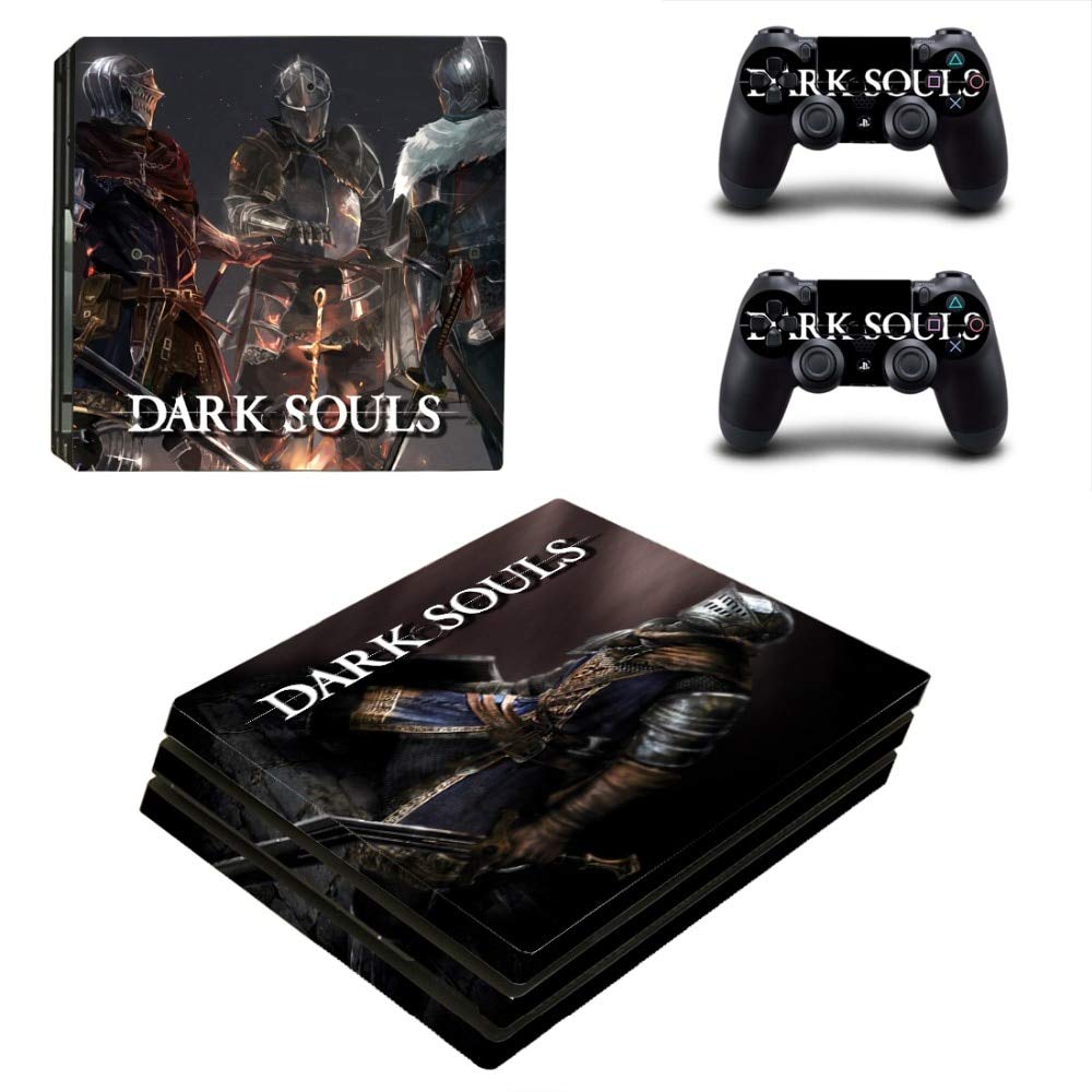 Dark Souls PS4 Pro Skin Sticker Decal - Vinyl Cover for Playstation 4 Pro/Slim Console & 2 Controllers - Custom Gaming Protection - Perfect for Gamers & Collectors