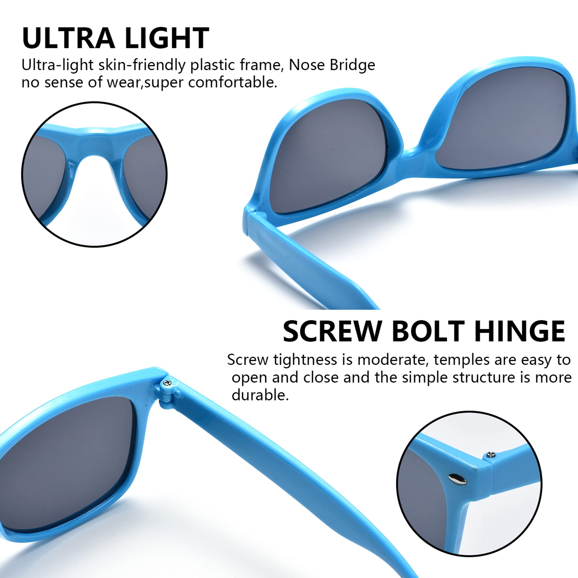 80s Retro Party Sunglasses Bulk Pack (8/10/20/30) - Trendy Adult Sunglasses for Costume Parties, Themed Events & Promotional Giveaways - Perfect for 80s Theme Parties, Halloween Costumes & Corporate Events