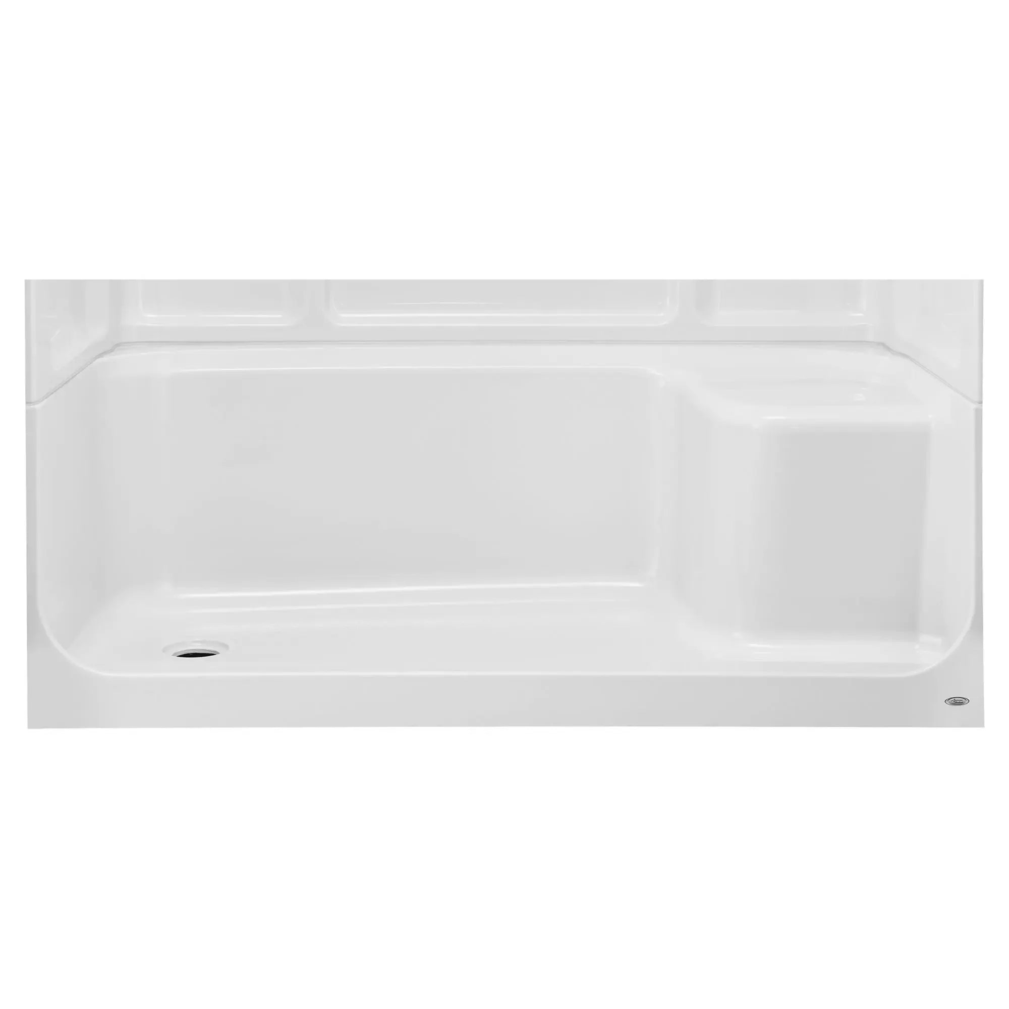 Elevate Seated Shower Base with Left Hand Outlet - ADA Compliant Walk-In Bathtub Replacement for Elderly & Disabled - Perfect for Safe Bathing in Home & Healthcare Facilities