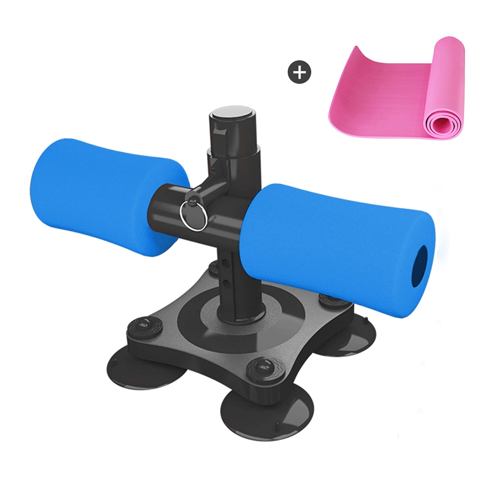 Portable Adjustable Sit-Up Bar with Double Suction Cups - Home Gym Equipment for Core Strength Training & Body Stretching - Perfect for Small Spaces & Apartment Workouts