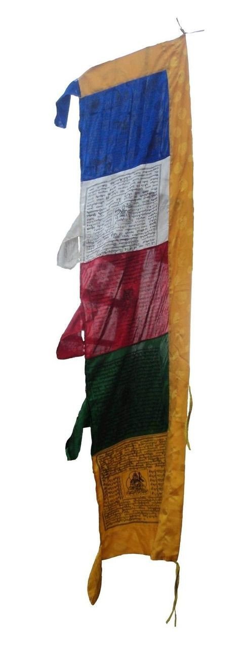 Premium Silk Vertical Prayer Flags - Handmade Buddhist Prayer Banners for Home, Garden & Meditation - Spiritual Decor & Blessing Gifts