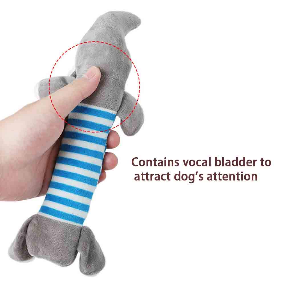 **3 Pack Squeaky Dog Toys - Interactive Plush Chew Toys for Small, Medium & Large Dogs (Grey) - Perfect for Playtime, Training & Puppy Teething Relief**